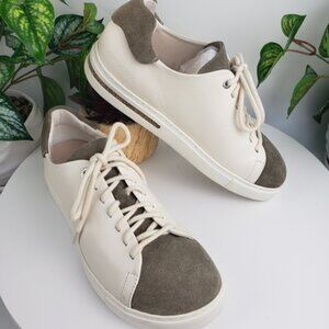 Birkenstock Bend Low Decon Pop Nubuck Leather Suede Taupe Eggshell NWOT sz 8